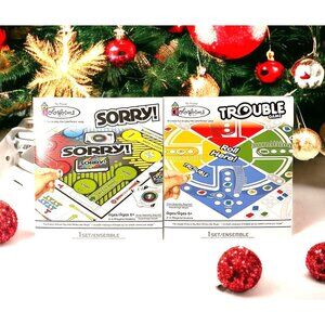 Set of 2 Colorforms Hasbro Classic Board Games SORRY & TROUBLE Brand New  aaa